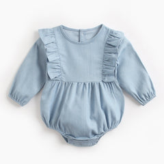 Baby Denim Clothes Bodysuit Wrap Fart Romper