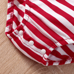 Kids Christmas Elk Striped Hat Set