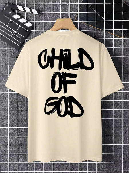 Personality Letter Pattern Oversized T-shirt Men