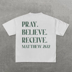 Personality Letter Pattern Oversized T-shirt Men